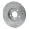 E-Line Drilled & Slotted Silver Brake Rotor, 1998-2005 GM, Position: Rear Left - image 2