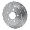 E-Line Drilled & Slotted Silver Brake Rotor, 2006-2010 GM, Position: Rear Left - image 1