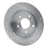 E-Line Drilled & Slotted Silver Brake Rotor, 2006-2010 GM, Position: Rear Left - image 2