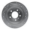 E-Line Drilled & Slotted Silver Brake Rotor, 2006-2010 GM, Position: Rear Left - image 3