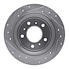 E-Line Drilled & Slotted Silver Brake Rotor, 2006-2010 GM, Position: Rear Right - image 1