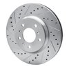 E-Line Drilled & Slotted Silver Brake Rotor, 2006-2016 GM, Position: Front Left - image 2