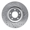 E-Line Drilled & Slotted Silver Brake Rotor, 2006-2016 GM, Position: Front Left - image 4