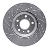 E-Line Drilled & Slotted Silver Brake Rotor, 2006-2016 GM, Position: Front Right - image 1