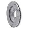 E-Line Drilled & Slotted Silver Brake Rotor, 2006-2016 GM, Position: Front Right - image 3