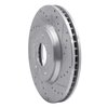 E-Line Drilled & Slotted Silver Brake Rotor, 2006-2016 GM, Position: Front Right - image 4