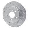 E-Line Drilled & Slotted Silver Brake Rotor, 2006-2011 GM, Position: Rear Left - image 2