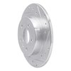 E-Line Drilled & Slotted Silver Brake Rotor, 2006-2011 GM, Position: Rear Right - image 3
