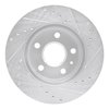 E-Line Drilled & Slotted Silver Brake Rotor, 2011-2016 GM, Position: Front Left - image 2