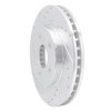 E-Line Drilled & Slotted Silver Brake Rotor, 2011-2016 GM, Position: Front Left - image 3
