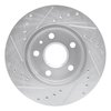 E-Line Drilled & Slotted Silver Brake Rotor, 2011-2016 GM, Position: Front Right - image 2