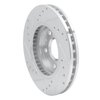 E-Line Drilled & Slotted Silver Brake Rotor, 2011-2016 GM, Position: Front Right - image 4