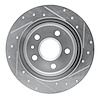 E-Line Drilled & Slotted Silver Brake Rotor, 2011-2016 GM, Position: Rear Left - image 1