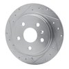 E-Line Drilled & Slotted Silver Brake Rotor, 2011-2016 GM, Position: Rear Left - image 2