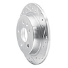 E-Line Drilled & Slotted Silver Brake Rotor, 2011-2016 GM, Position: Rear Right - image 1