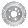 E-Line Drilled & Slotted Silver Brake Rotor, 2011-2016 GM, Position: Rear Right - image 2