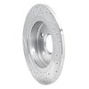 E-Line Drilled & Slotted Silver Brake Rotor, 2011-2016 GM, Position: Rear Right - image 3