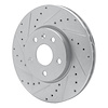 E-Line Drilled & Slotted Silver Brake Rotor, Fits Select GM, Position: Front Left - image 1