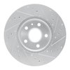 E-Line Drilled & Slotted Silver Brake Rotor, Fits Select GM, Position: Front Left - image 4