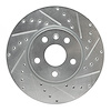 E-Line Drilled & Slotted Silver Brake Rotor, Fits Select GM, Position: Front Right - image 1