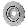 E-Line Drilled & Slotted Silver Brake Rotor, 2009-2017 GM, Position: Front Left - image 1