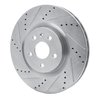 E-Line Drilled & Slotted Silver Brake Rotor, 2009-2017 GM, Position: Front Left - image 2