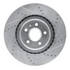 E-Line Drilled & Slotted Silver Brake Rotor, 2009-2017 GM, Position: Front Left - image 4
