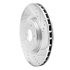 E-Line Drilled & Slotted Silver Brake Rotor, 2009-2017 GM, Position: Front Right - image 1