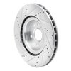 E-Line Drilled & Slotted Silver Brake Rotor, 2009-2017 GM, Position: Front Right - image 3