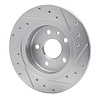 E-Line Drilled & Slotted Silver Brake Rotor, Fits Select GM, Position: Rear Left - image 1
