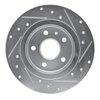 E-Line Drilled & Slotted Silver Brake Rotor, Fits Select GM, Position: Rear Left - image 2