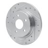 E-Line Drilled & Slotted Silver Brake Rotor, Fits Select GM, Position: Rear Left - image 3