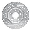E-Line Drilled & Slotted Silver Brake Rotor, Fits Select GM, Position: Rear Right - image 1
