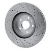 E-Line Drilled & Slotted Silver Brake Rotor, 2013-2019 GM, Position: Front Left - image 2