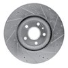 E-Line Drilled & Slotted Silver Brake Rotor, 2013-2019 GM, Position: Front Left - image 3