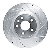 E-Line Drilled & Slotted Silver Brake Rotor, 2013-2019 GM, Position: Front Right - image 1