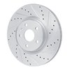 E-Line Drilled & Slotted Silver Brake Rotor, 2013-2019 GM, Position: Front Right - image 2