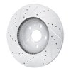 E-Line Drilled & Slotted Silver Brake Rotor, 2013-2019 GM, Position: Front Right - image 4