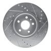 E-Line Drilled & Slotted Silver Brake Rotor, Fits Select GM, Position: Front Left - image 2