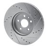 E-Line Drilled & Slotted Silver Brake Rotor, Fits Select GM, Position: Front Left - image 3
