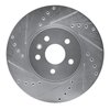 E-Line Drilled & Slotted Silver Brake Rotor, Fits Select GM, Position: Front Left - image 4