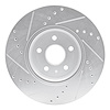 E-Line Drilled & Slotted Silver Brake Rotor, Fits Select GM, Position: Front Right - image 1