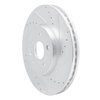 E-Line Drilled & Slotted Silver Brake Rotor, Fits Select GM, Position: Front Right - image 2