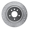 E-Line Drilled & Slotted Silver Brake Rotor, 2016-2018 GM, Position: Rear Left - image 1