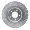 E-Line Drilled & Slotted Silver Brake Rotor, 2016-2018 GM, Position: Rear Left - image 3