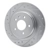 E-Line Drilled & Slotted Silver Brake Rotor, 2016-2018 GM, Position: Rear Left - image 4