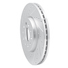 E-Line Drilled & Slotted Silver Brake Rotor, 2016-2020 GM, Position: Front Left - image 1