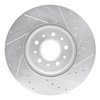 E-Line Drilled & Slotted Silver Brake Rotor, 2016-2020 GM, Position: Front Left - image 3