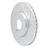E-Line Drilled & Slotted Silver Brake Rotor, 2016-2020 GM, Position: Front Right - image 1