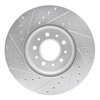 E-Line Drilled & Slotted Silver Brake Rotor, 2016-2020 GM, Position: Front Right - image 3